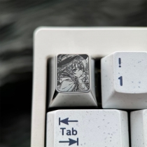 1U Titanium Alloy Artisan Keycaps Precision Pointillism + Anodizing for Mechanical Keyboard -Roxy